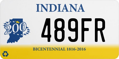 IN license plate 489FR