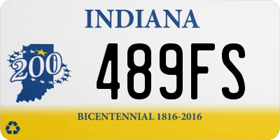 IN license plate 489FS