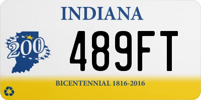 IN license plate 489FT