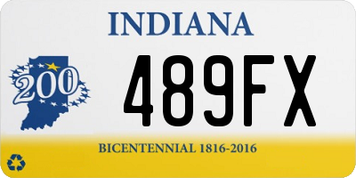 IN license plate 489FX