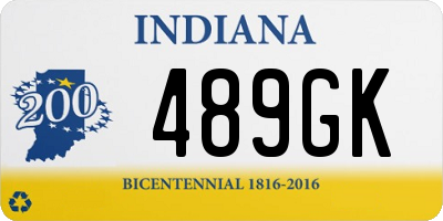 IN license plate 489GK