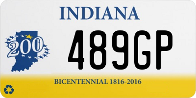 IN license plate 489GP