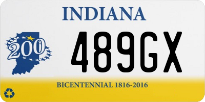 IN license plate 489GX