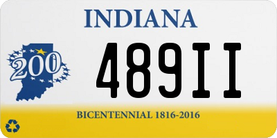 IN license plate 489II