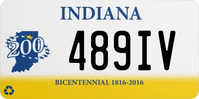 IN license plate 489IV