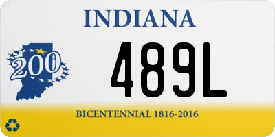 IN license plate 489L