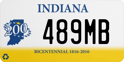 IN license plate 489MB