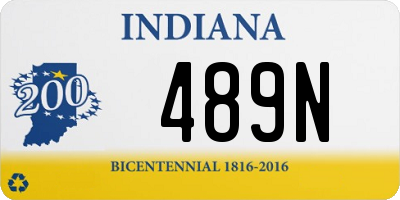 IN license plate 489N