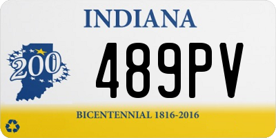 IN license plate 489PV