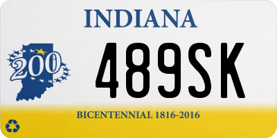 IN license plate 489SK