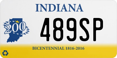 IN license plate 489SP