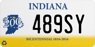 IN license plate 489SY