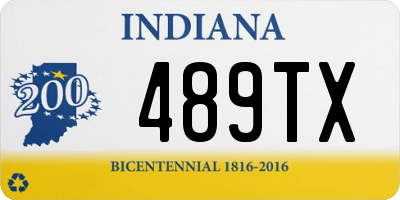 IN license plate 489TX