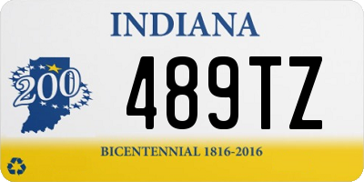 IN license plate 489TZ
