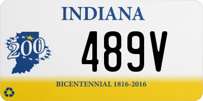 IN license plate 489V