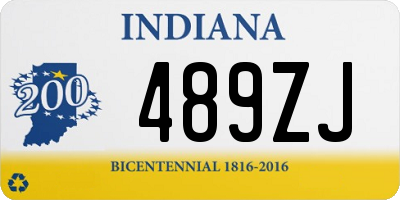 IN license plate 489ZJ