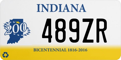 IN license plate 489ZR
