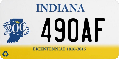 IN license plate 490AF