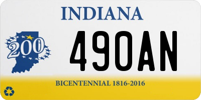 IN license plate 490AN