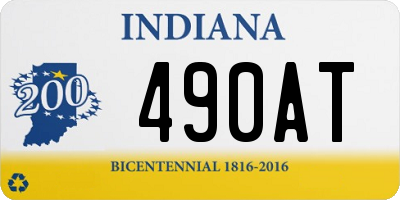 IN license plate 490AT
