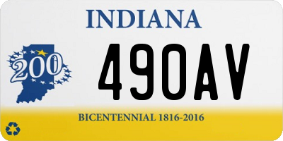 IN license plate 490AV