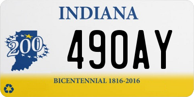 IN license plate 490AY