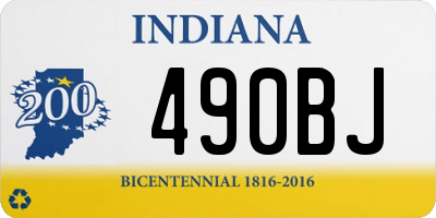 IN license plate 490BJ