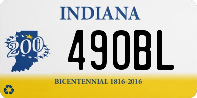 IN license plate 490BL