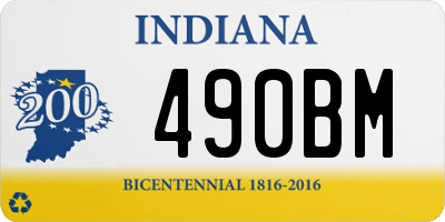 IN license plate 490BM