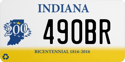 IN license plate 490BR