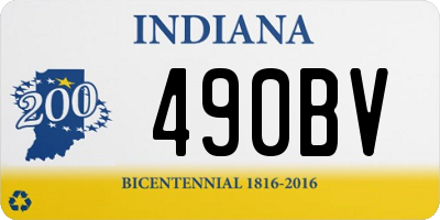 IN license plate 490BV