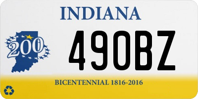 IN license plate 490BZ