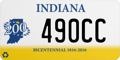 IN license plate 490CC