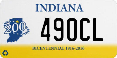 IN license plate 490CL