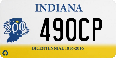 IN license plate 490CP