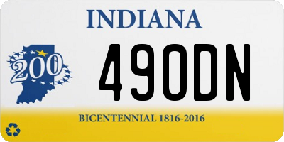 IN license plate 490DN