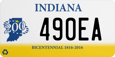 IN license plate 490EA