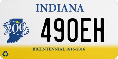 IN license plate 490EH