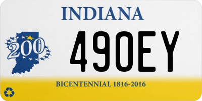 IN license plate 490EY