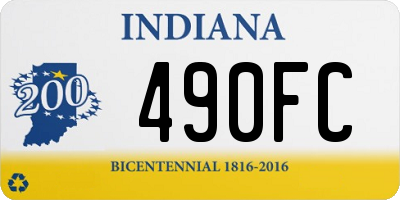 IN license plate 490FC