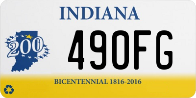 IN license plate 490FG