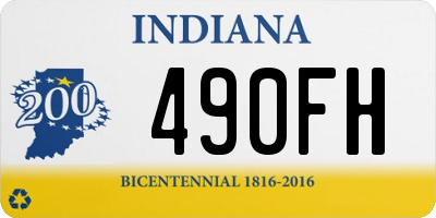 IN license plate 490FH