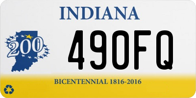 IN license plate 490FQ