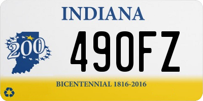 IN license plate 490FZ