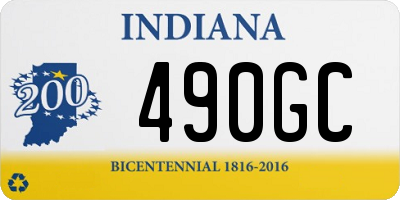 IN license plate 490GC