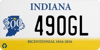 IN license plate 490GL