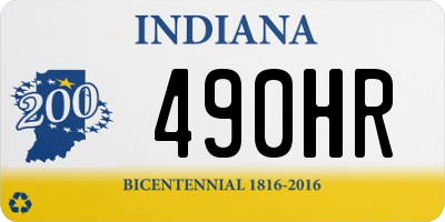 IN license plate 490HR