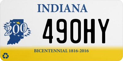 IN license plate 490HY