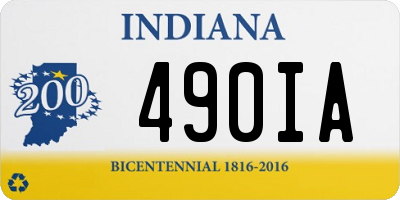 IN license plate 490IA