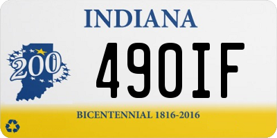 IN license plate 490IF